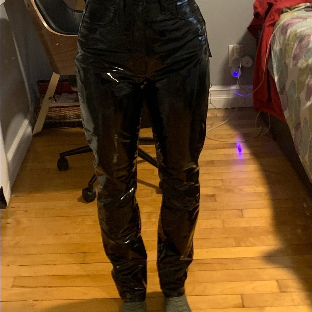 Rag & Bones Black Vinyl Pants - Picture 8 of 9